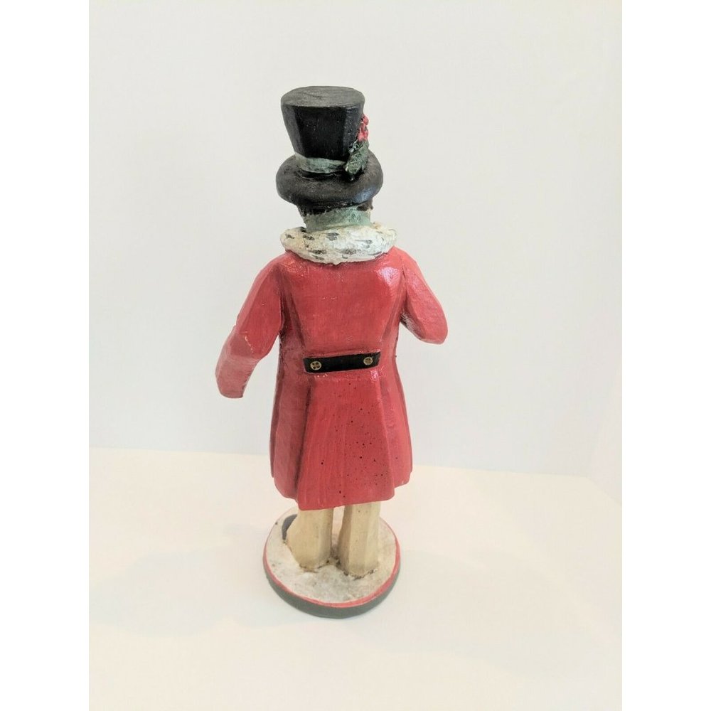 House of Hatten 12"tall Victorian Man On Christmas Day Denise Calla 1991 Caroler - Picture 6 of 7